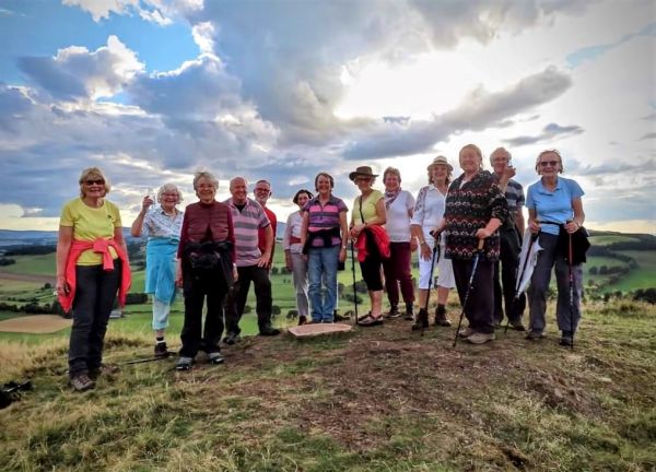 Biggar Ramblers on top of Bizzyberry Hill