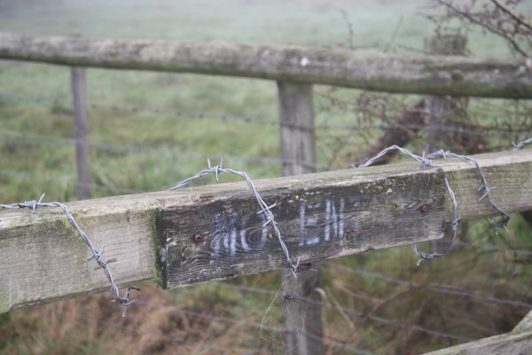 blocked path barbed wire