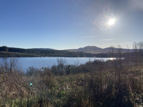 Lake and hills