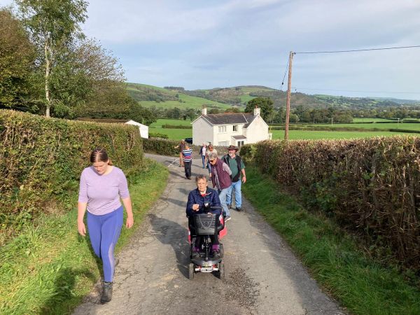 Llandrillo local walking group out on a walk