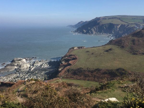 the north devon coastline.