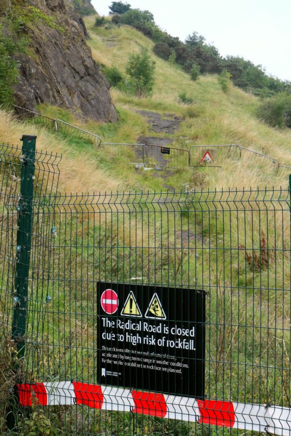 radical road closure sign