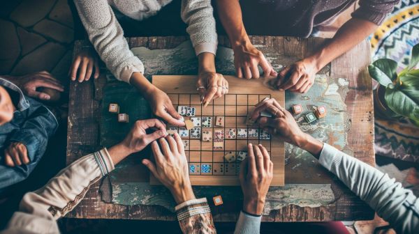 an image of people playing a board game