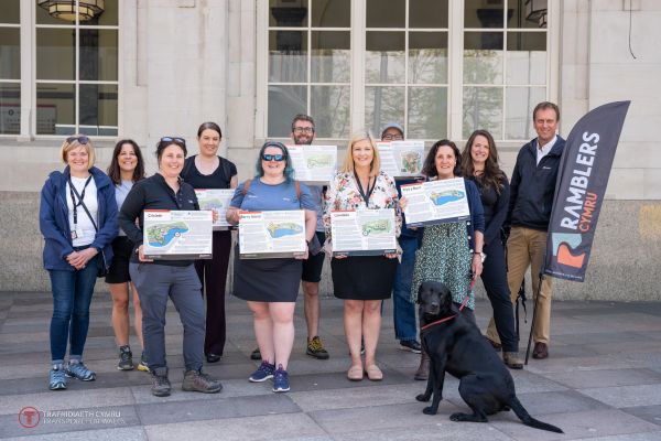 Ramblers Cymru and TfW staff launch new walks