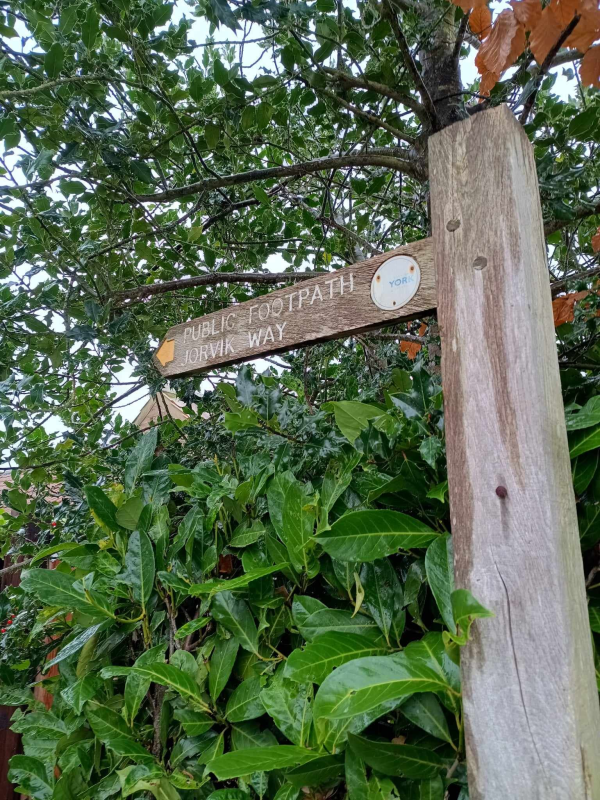 Footpath sign